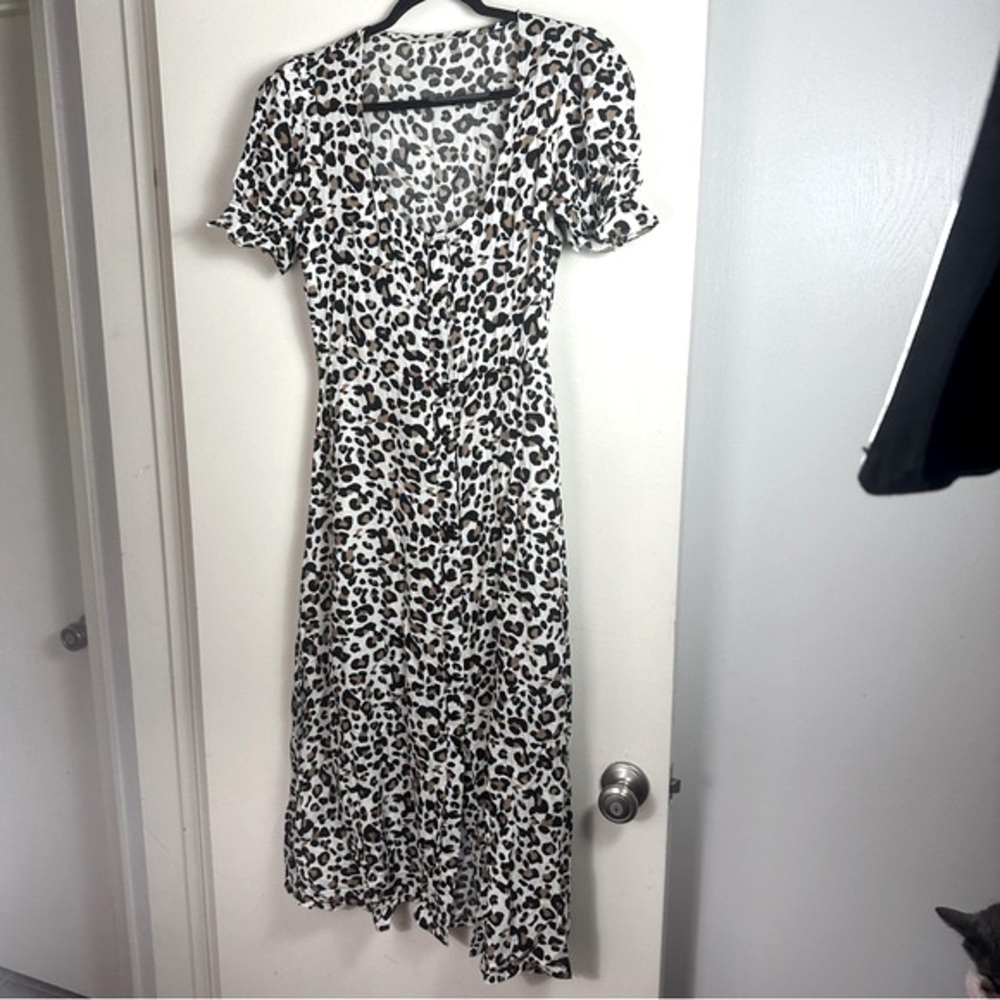 Leopard Print Midi Dress